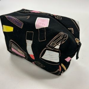 Set of Seven New Avon Canvas Zippered Makeup Pouches.